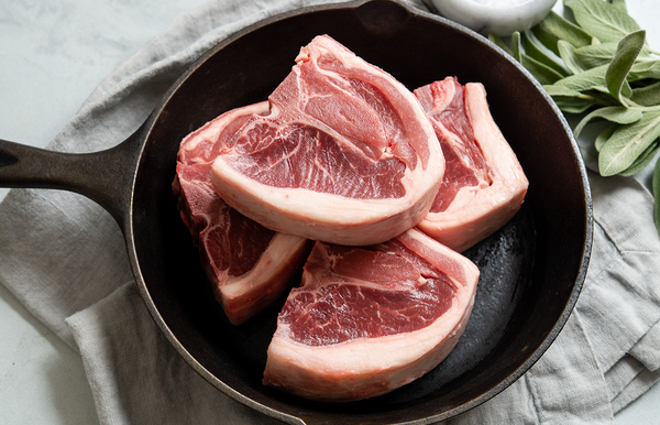 Australian White Lamb Bone-In Porterhouse Chops (2 pkgs)