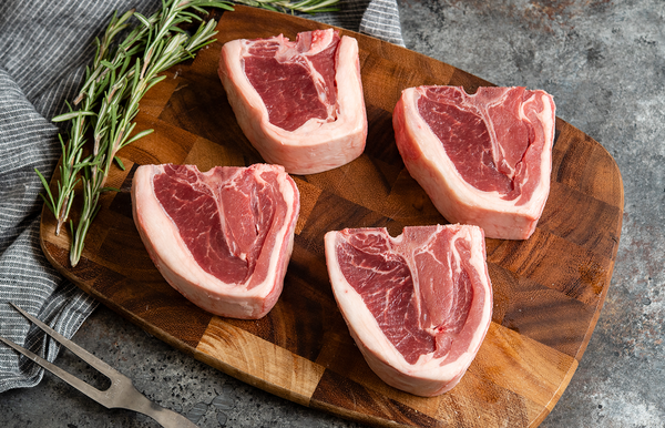 Australian White Lamb Bone-In Porterhouse Chops (2 pkgs)